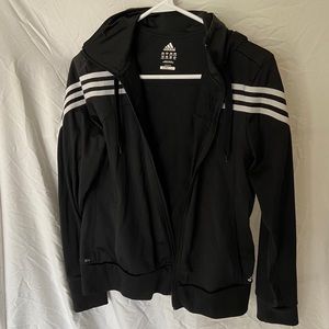 Adidas 3 Stripes Zip Up Hoodie